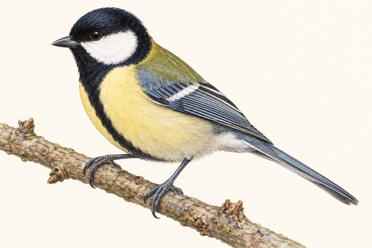 シジュウカラのイラスト