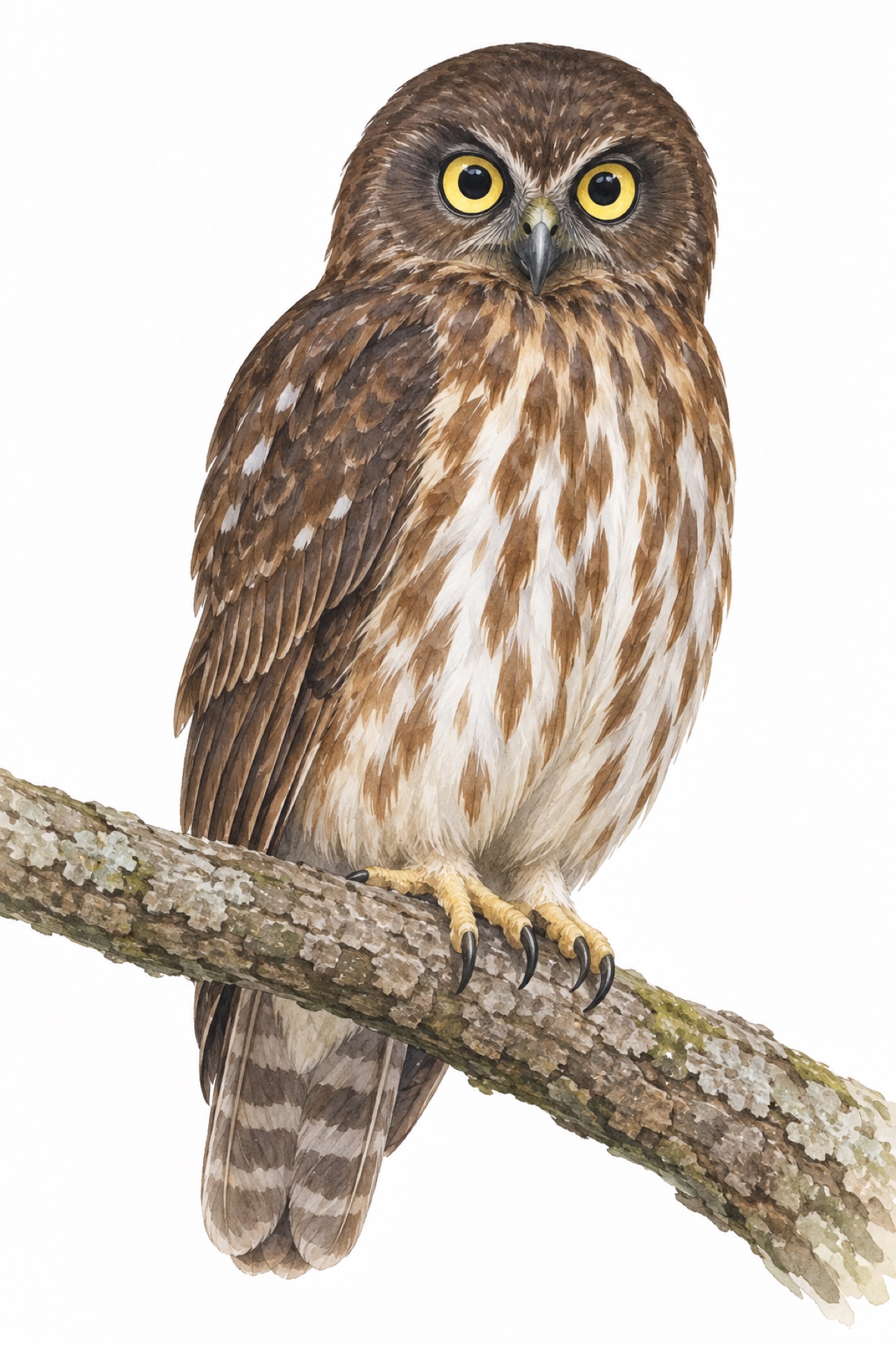 アオバズクのイラスト