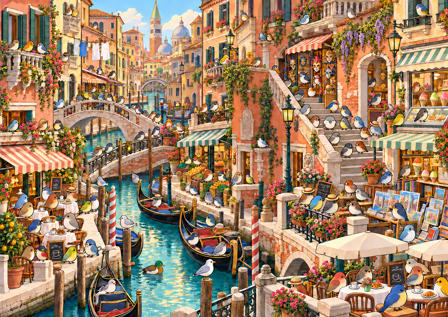 ベネチア旅行編の探し絵。問題画像。